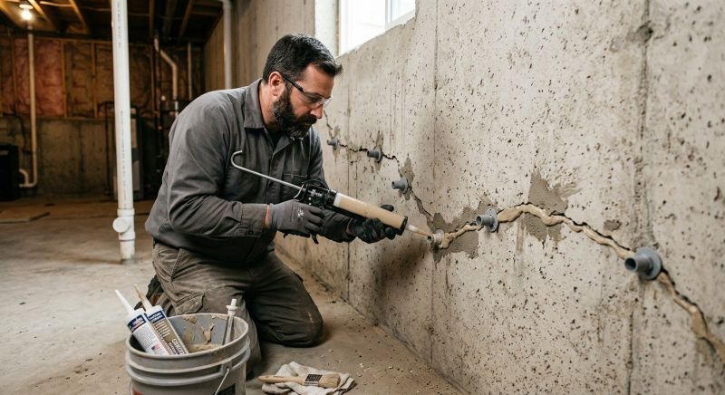 Cracked Foundation Repair detail